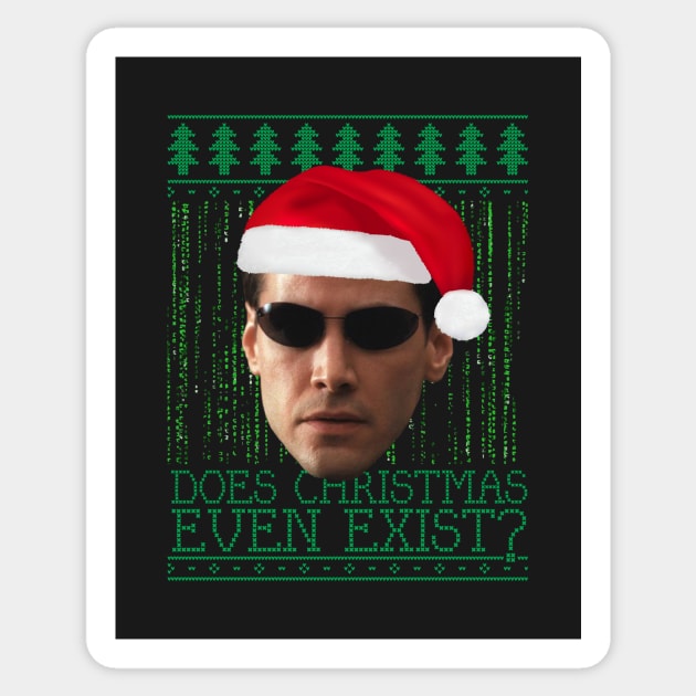 Matrix Neo Christmas Knit Sticker by Rebus28